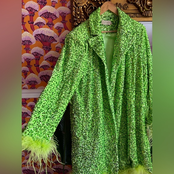 Sequin Green Party Dress💚 - Picture 2 of 7